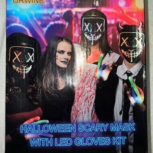 New Halloween Scary Mask with Led Cloves kit
